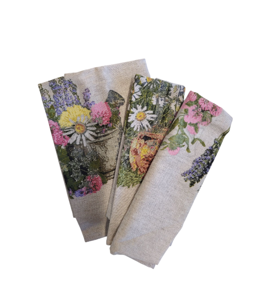 Комплект полотенец из 3 шт., арт.24С112-ШР/рп/фкор/к., (1 лен-53 хлопок-47 46*60 32 1 4810105971923)