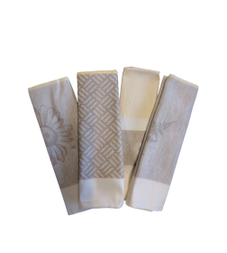 Комплект полотенец из 4 шт., арт.18С322-ШР/фкор, (1 лен-55 хлопок-45 49*70 435 1 4815737092831)