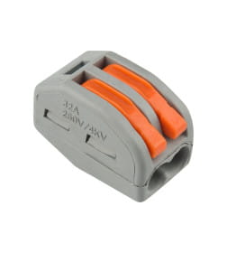 Клемма соединительная многоразовая 2-проводная, серая, 0.08-4 мм² (20 шт.) REXANT 07-5252-4-20