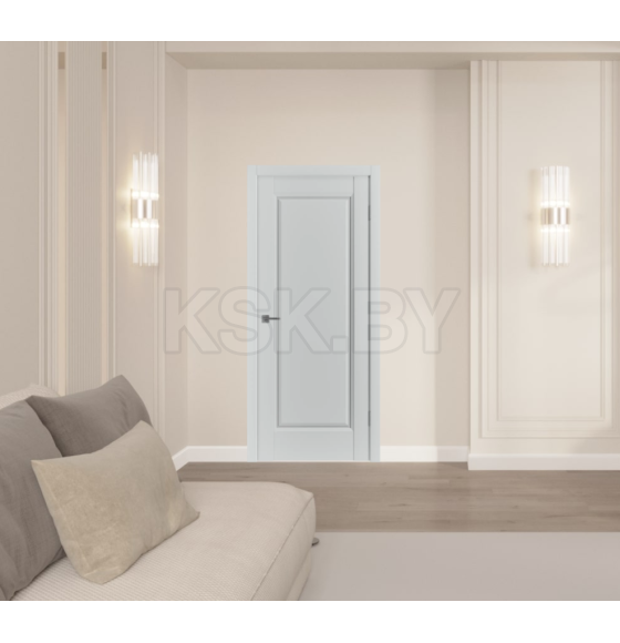 Дверное полотно Emalex E1 Fly ДО steel,white cloud 2000х600х35мм