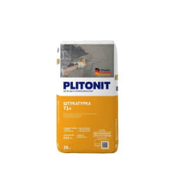 Штукатурка для наружных и внутренних работ с армирующими волокнами "Plitonit Т1+" 25кг