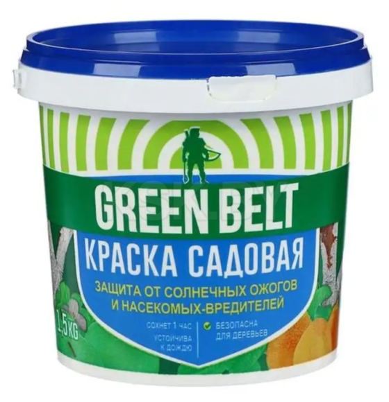 Краска акриловая садовая для деревьев 1,5кг  ГРИН БЭЛТ
