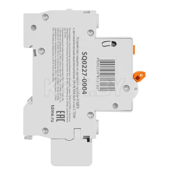 Устройство защиты от дугового пробоя (УЗДП) с автоматическим выключателем 1P+N 25А 6кА х-ка С TDM SQ0227-0004 (SQ0227-0004) 