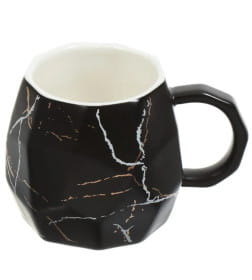 Кружка 420мл с крышкой и ложкой 7634 микс в подар. упак., керамика