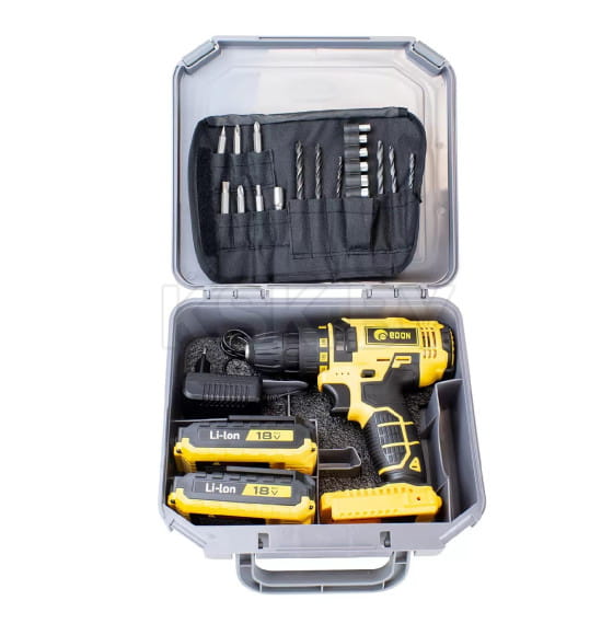 Аккумуляторная дрель "Edon AD-18E" набор