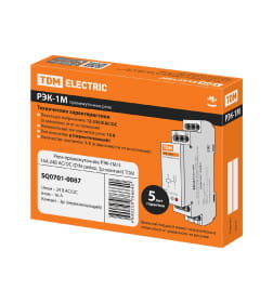 Реле промежуточное РЭК-1М/3 16А 24В АС/DC (DIN-рейка, 3р-контакт) TDM SQ0701-0087