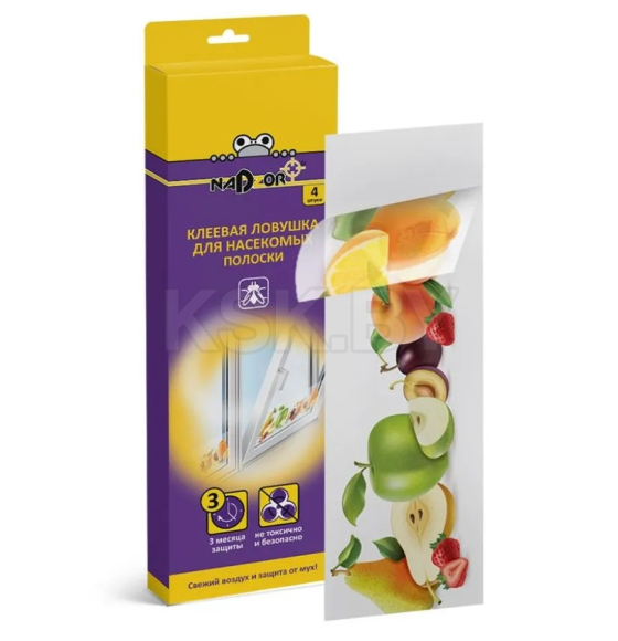 Клеевая ловушка для летающих насекомых «Полоска для окна», 4 шт. Nadzor