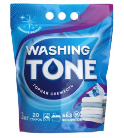 Средство моющее синтетическое порошкообразное "Washing Tone" "Горная свежесть Автомат", 3 кг, 