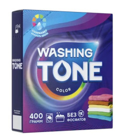 Средство моющее синтетическое порошкообразное "Washing Tone" "Колор Автомат", 400 г, 