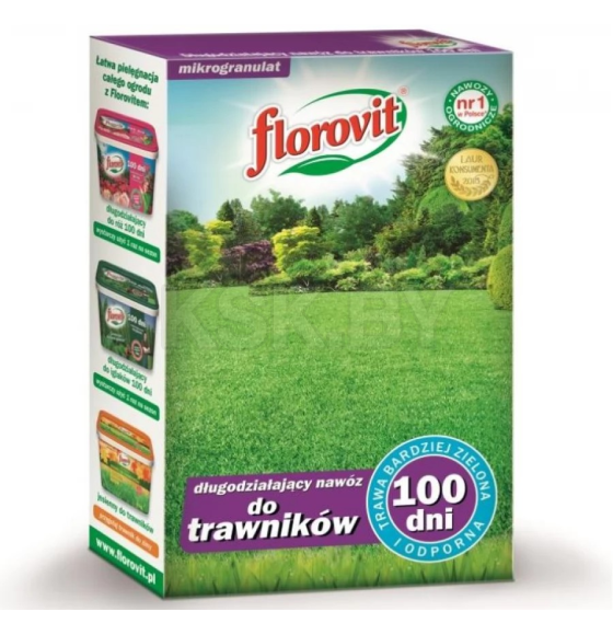 Удобрение Флоровит длительного действия для газона 100 дней  1кг, коробка