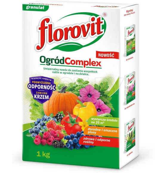 Удобрение Флоровит универсальный Сад Complex 1кг, гранулированное, коробка