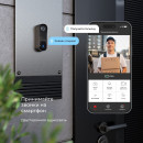 Умный видеозвонок черный с питанием от сети 76106/00 IP54 (a069488) 