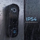 Умный видеозвонок черный с питанием от сети 76106/00 IP54 (a069488) 