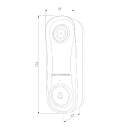 Умный видеозвонок черный с питанием от сети 76106/00 IP54 (a069488) 