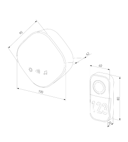 Звонок беспроводной 36M IP20 a070641 ES
