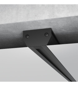 Профиль алюминиевый для монтажа в натяжной потолок однофазного шинопровода черный 2м Basic System ES