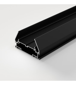 Профиль алюминиевый для монтажа в натяжной потолок однофазного шинопровода черный 2м Basic System ES