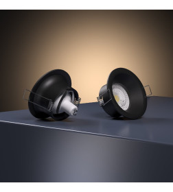 Светильник встраиваемый Andi GU10 черный IP44 ES