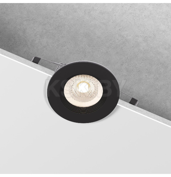 Светильник встраиваемый City GU10 черный IP44 ES (a070141) 