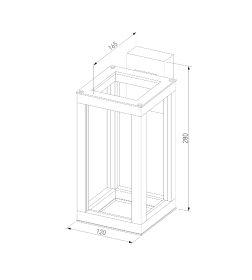 Светильник настенный уличный Techno 1527 12Вт IP54 серый ES
