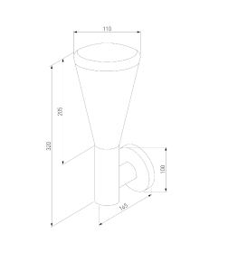 Светильник садово-парковый серый 1416 TECHNO ES