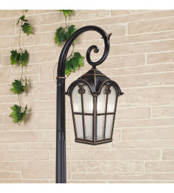 Светильник уличный на столбе Mira F черное золото ES