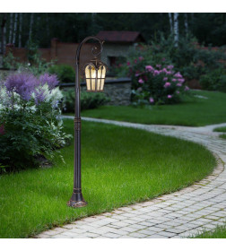 Светильник уличный на столбе Mira F черное золото ES