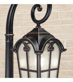 Светильник уличный на столбе Mira F черное золото ES