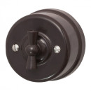 Выключатель 2-кл., пластик, цвет коричневый (B1-202-22) 