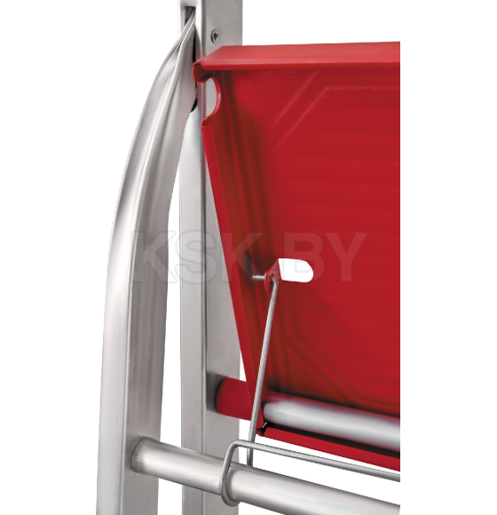 Стремянка алюминиевая односторонняя профессиональная Новая Высота NV 3118, 1х7 ступеней 130 мм, органайзер (3118107) 