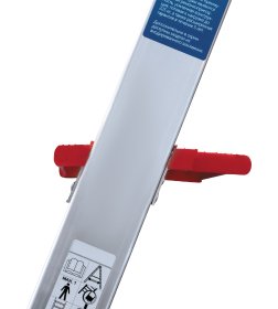 Стремянка алюминиевая односторонняя профессиональная Новая Высота NV 3118, 1х7 ступеней 130 мм, органайзер