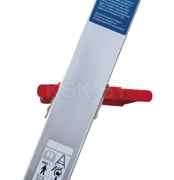 Стремянка алюминиевая односторонняя профессиональная Новая Высота NV 3118, 1х7 ступеней 130 мм, органайзер (3118107) 