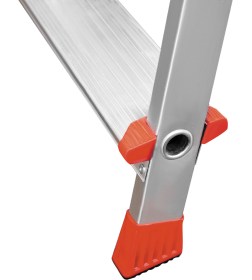 Стремянка алюминиевая односторонняя профессиональная Новая Высота NV 3118, 1х7 ступеней 130 мм, органайзер