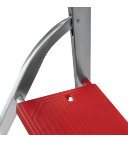 Стремянка алюминиевая односторонняя профессиональная Новая Высота NV 3118, 1х7 ступеней 130 мм, органайзер