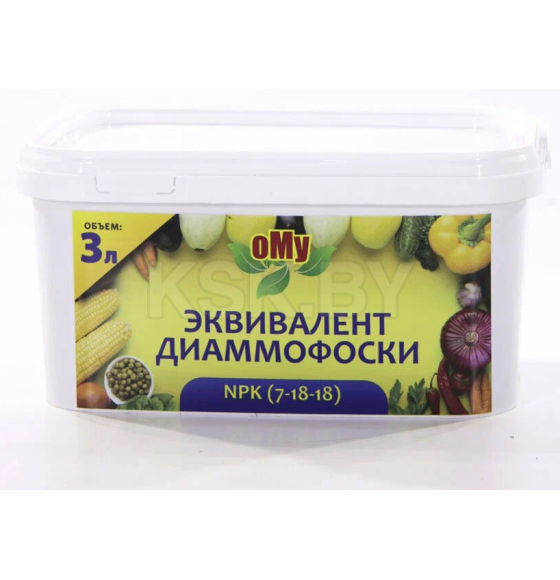 Удобрение ОМУ эквивалент диаммофоска 3л, ведро