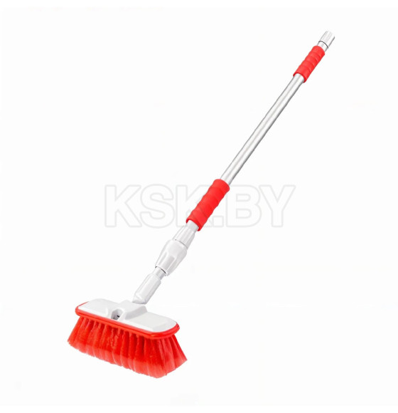 Щетка для мытья телескопическая  102-175см SKYWAY (20*7 см) штуцер под шланг (S02709009) 