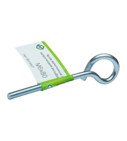 Крюк качельный с метрической резьбой M6х80, прочн. 4.8, ЕКТ (с этик./1шт)