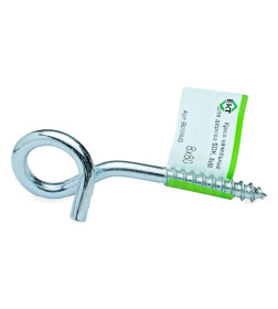 Крюк качельный с резьбой по дереву 8х80, ЕКТ (с этик./1шт)