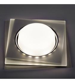 Встраиваемый светильник GX53 квадрат 3-х уровневый, матовый, General