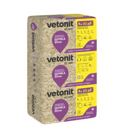 Шумоизоляция Vetonit/Isover Тихий дом Плита 100/Y  100х610х1170мм) (7,137 м2/0,7137м3)