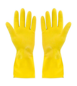 Перчатки резиновые хозяйственные, размер S (двухслойные, вид 2) "Хозяюшка АЗРИ" 4607006492004