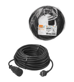 Удлинитель-шнур силовой 50 м, с/з, каучук, КГ, 4000 Вт, IP44 TDM Народный SQ1307-0245