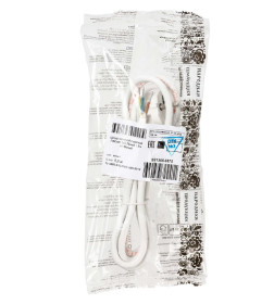 Шнур сетевой с вилкой ПВСмб 3x0,75 мм2 1,5 м с/з (белый) TDM Народный SQ1305-0575