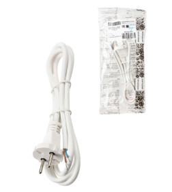 Шнур сетевой с вилкой ПВСмб 2x0,75 мм2 1,5 м б/з (белый) TDM Народный SQ1305-0571