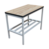 Обувница ALLERD 1 RION 600х320х430мм цвет основания - белый муар, цвет ЛДСП - Дуб Гринвич, артикул 1050110400