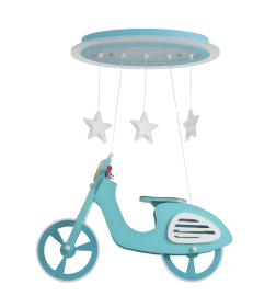 Люстра "Мотоцикл" LED 54Вт 4000К голубой 57х23х68 см BayerLux