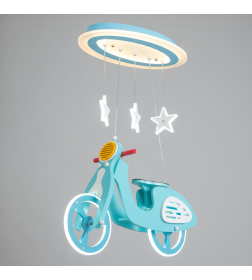 Люстра "Мотоцикл" LED 54Вт 4000К голубой 57х23х68 см BayerLux