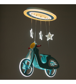 Люстра "Мотоцикл" LED 54Вт 4000К голубой 57х23х68 см BayerLux