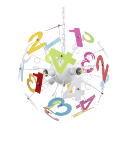 Люстра потолочная BayerLux «Алфавит», 4хЕ27, 40 Вт, цветной, 56×56×70 см