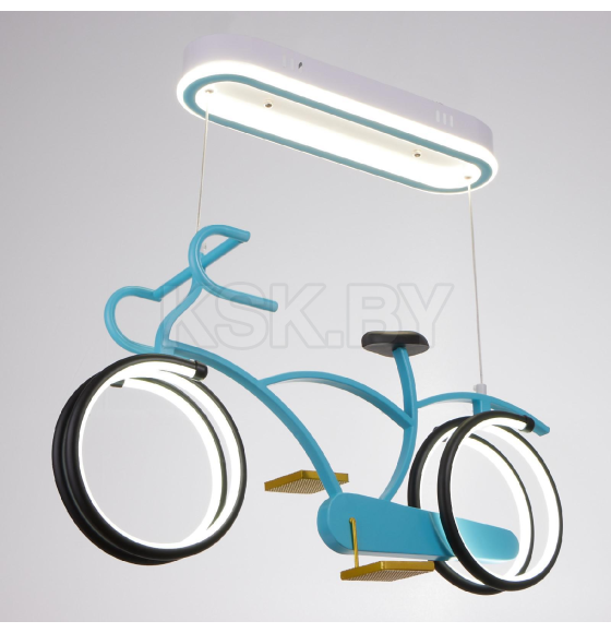 Люстра «Вело» 1366/2 LED 65 Вт 4000К голубой 67×25×37 см BayerLux (5441203) 